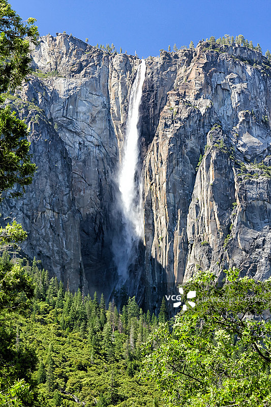 新娘面纱瀑布，优胜美地图片素材