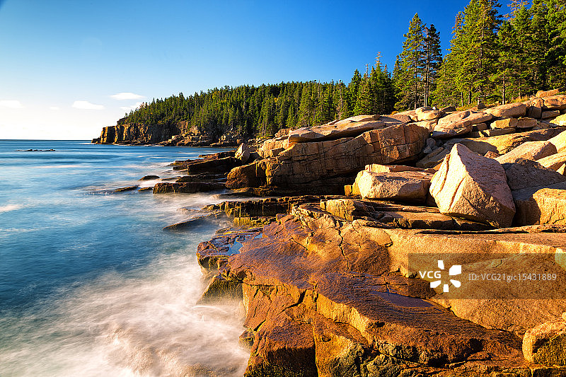 阿卡迪亚国家公园水獭悬崖图片素材