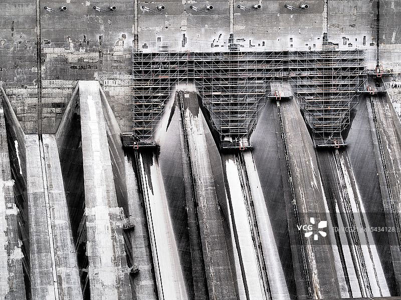 溢洪道脚手架图片素材