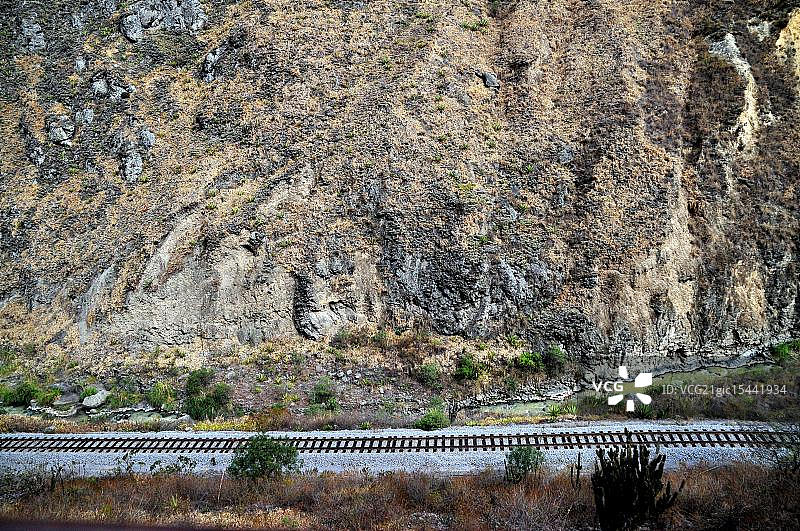 厄瓜多尔山上的铁路图片素材