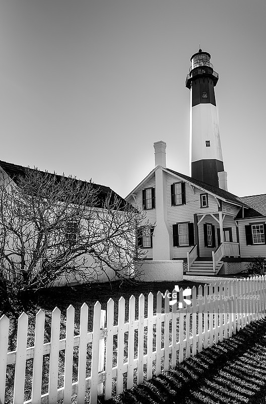 黑白泰bee灯塔图片素材