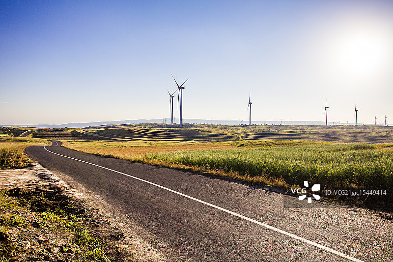 河北草原天路风光图片素材