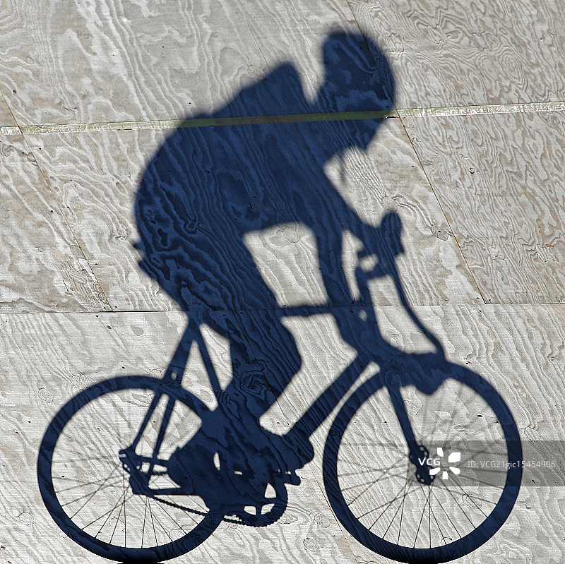 场地自行车阴影图片素材