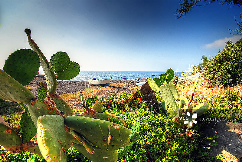 斯特龙博利火山图片素材