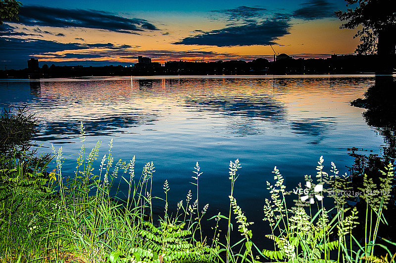 查尔斯河，波士顿图片素材