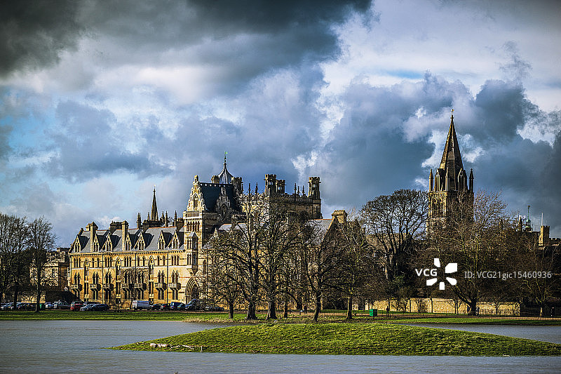 基督堂学院与洪水公园图片素材