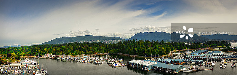 斯坦利公园旁的温哥华海湾图片素材