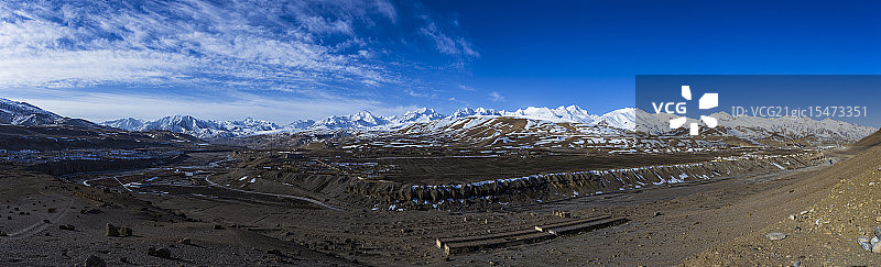 纳木阿比雪山，那尼雪山日出图片素材