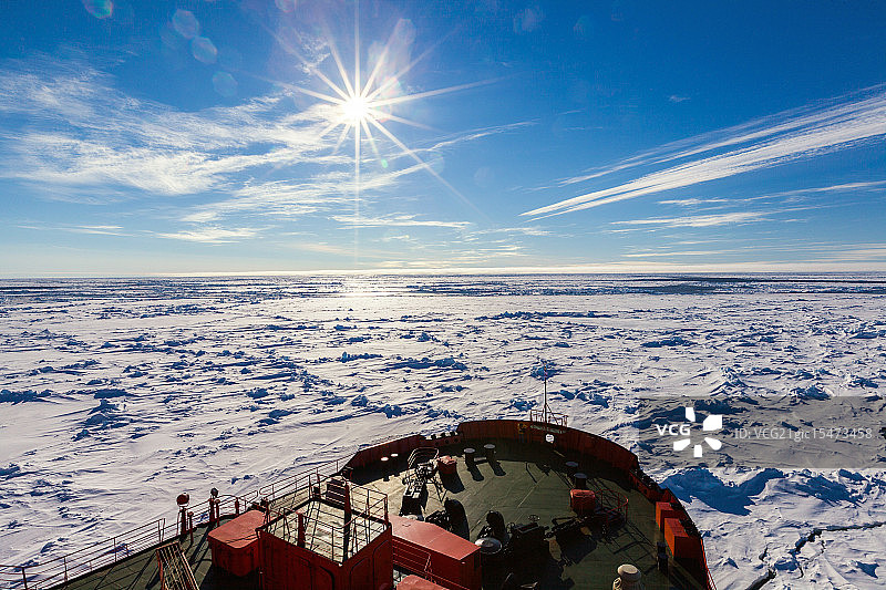 北极的破冰船图片素材