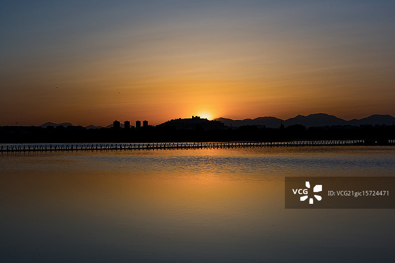 莫伦塔吉乌斯泻湖-卡利亚里图片素材