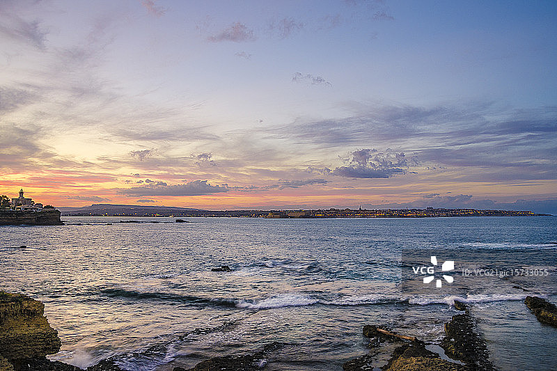 锡拉库萨日落图片素材