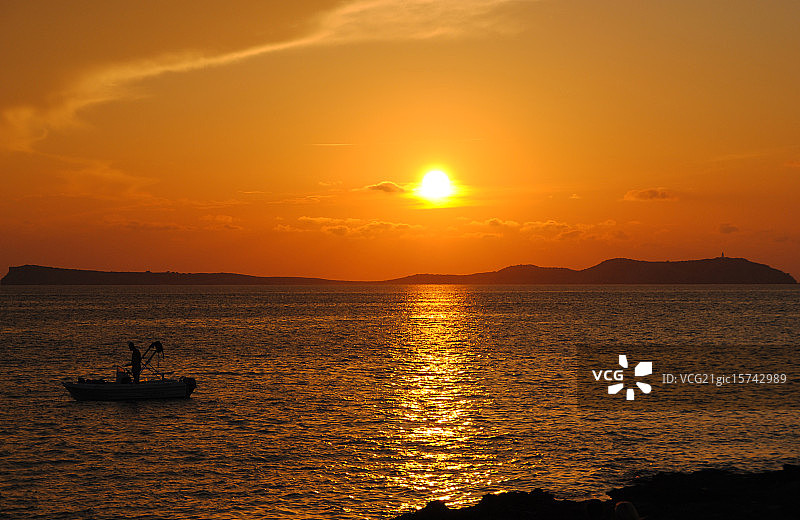 伊维萨岛日落图片素材