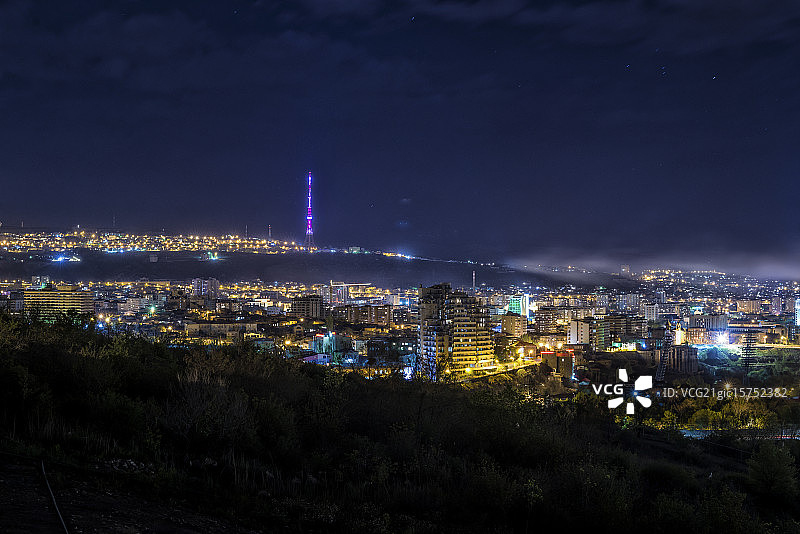 埃里温的夜景图片素材