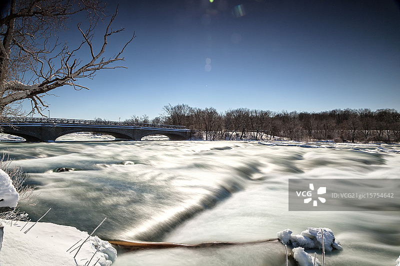冰封的尼亚加拉瀑布图片素材