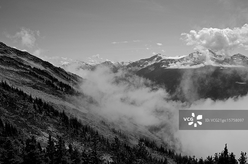 惠斯勒群山图片素材