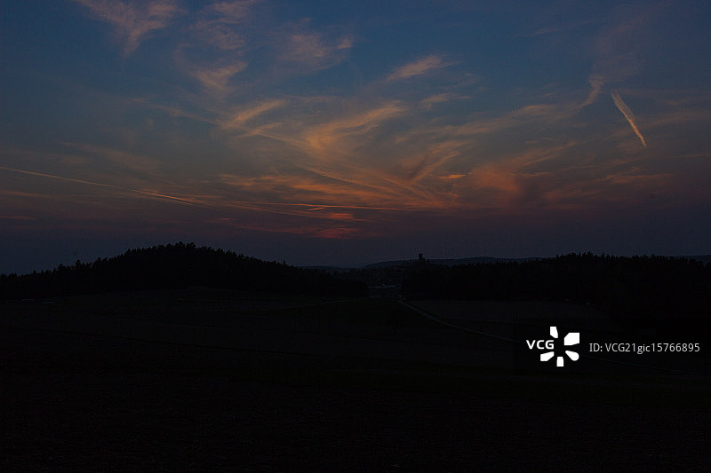 日落城堡图片素材