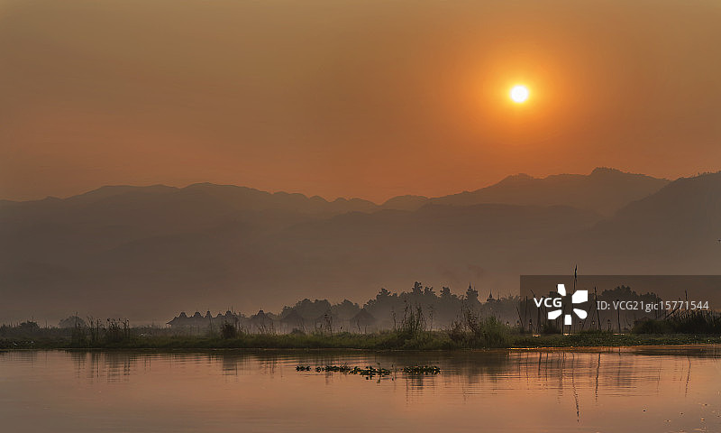 缅甸茵莱湖图片素材