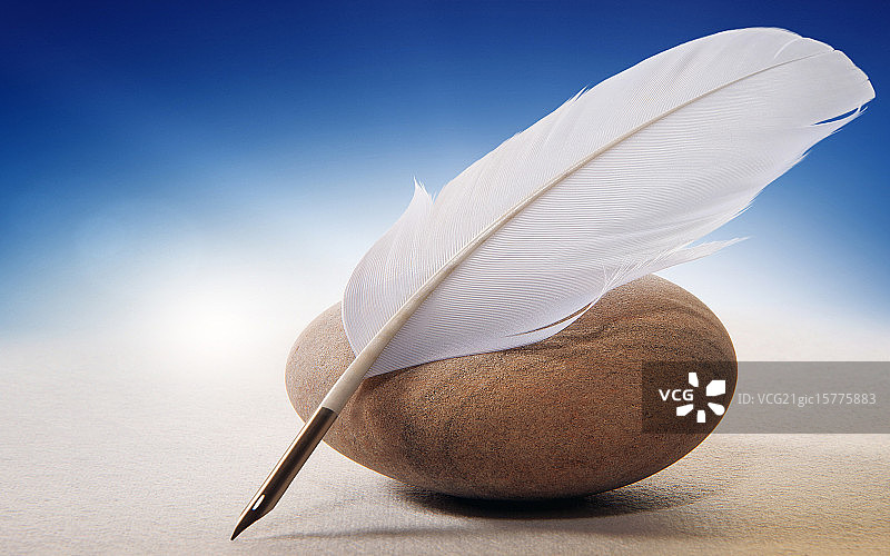 宽羽毛笔图片素材