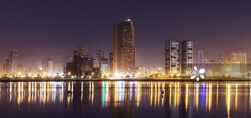 沙迦城市天际线图片素材