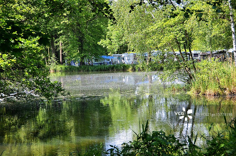 在德国施普雷瓦尔德露营图片素材