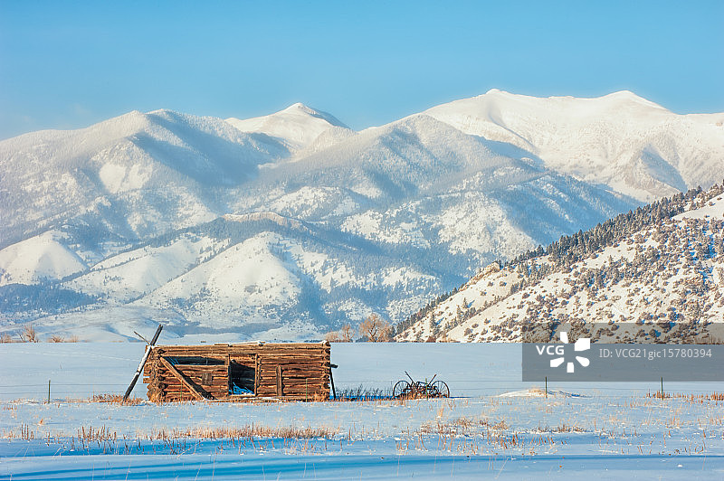 雪景布里杰山脉图片素材