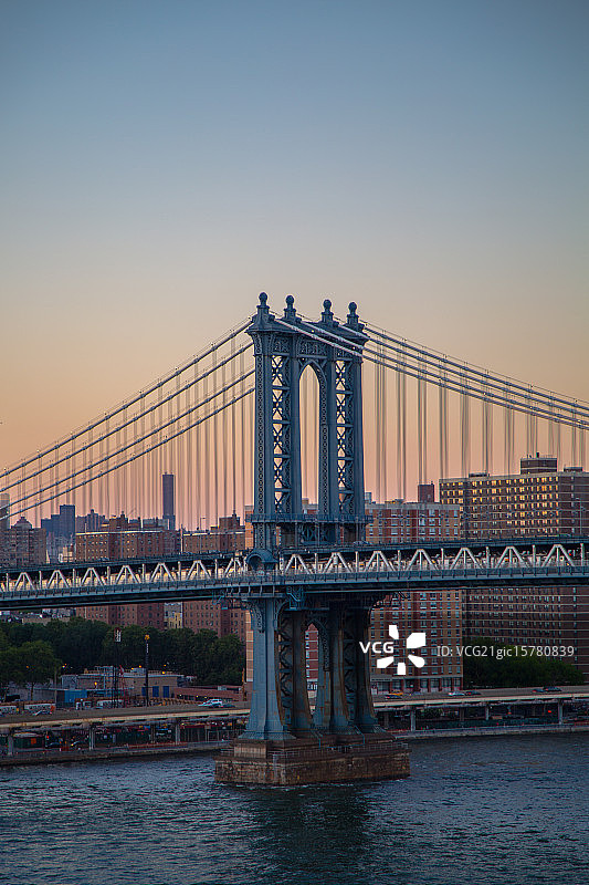 完美的曼哈顿大桥照片图片素材