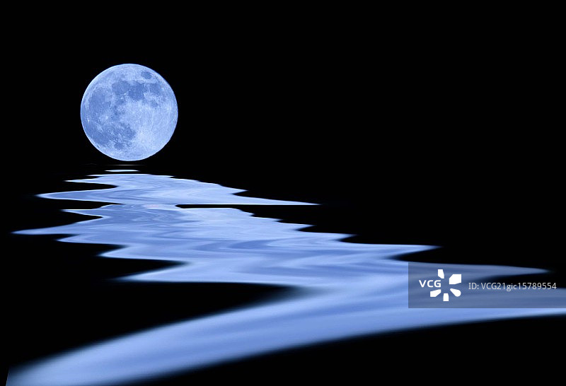 月亮洒落图片素材