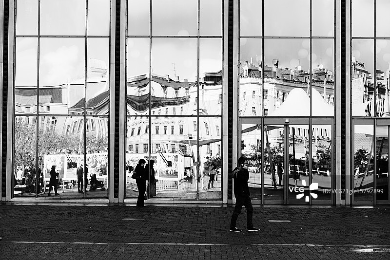 镜中城市图片素材