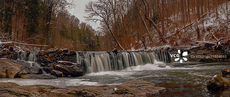 瀑布全景图片素材