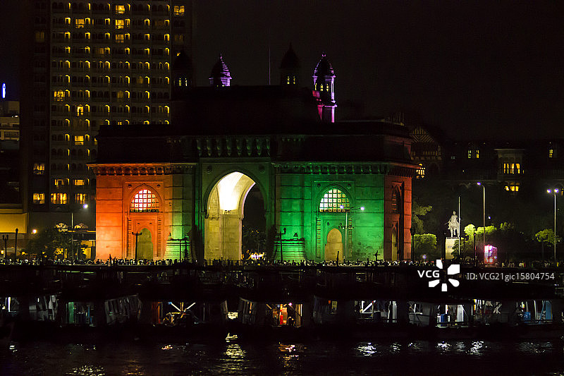三色印度门图片素材