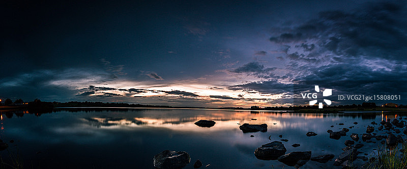 拉莫湖全景图片素材