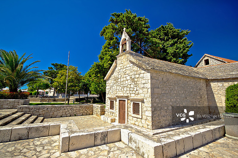 普里莫斯滕的古老石头教堂图片素材