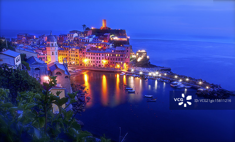 五渔村的韦尔纳扎图片素材