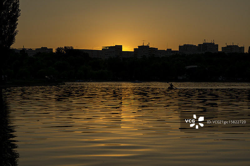 布加勒斯特日落图片素材