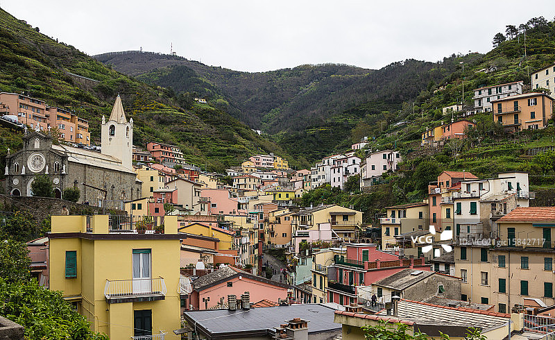 俯瞰天空的城市景观图片素材