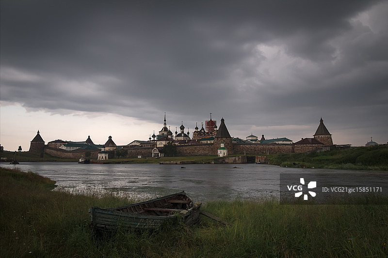 索洛韦茨基群岛的雷暴图片素材