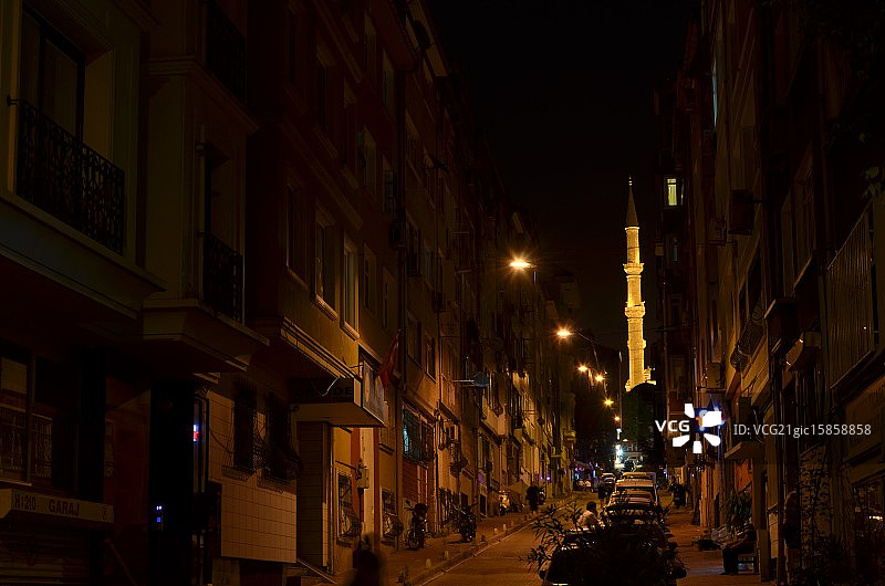 法提赫清真寺的尖塔图片素材