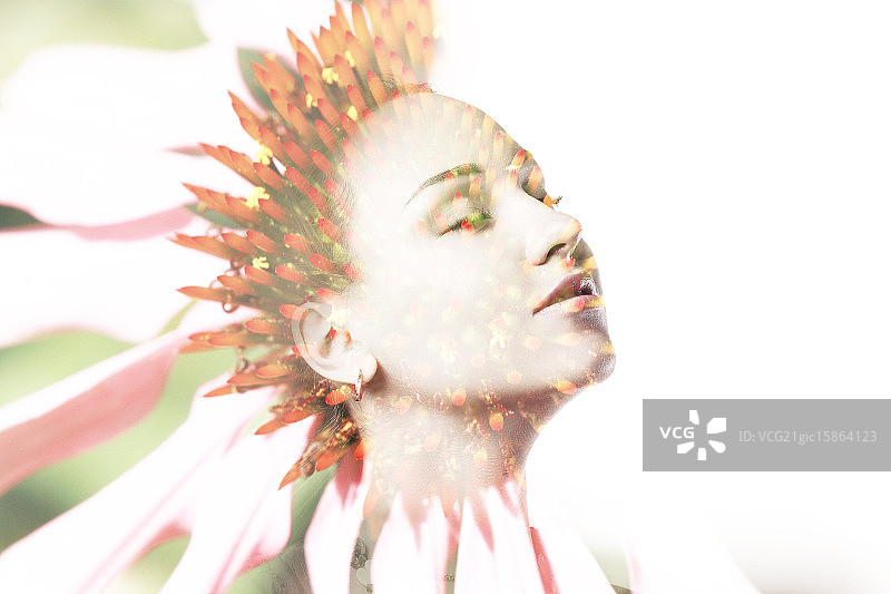 潮流双重曝光效果图片素材