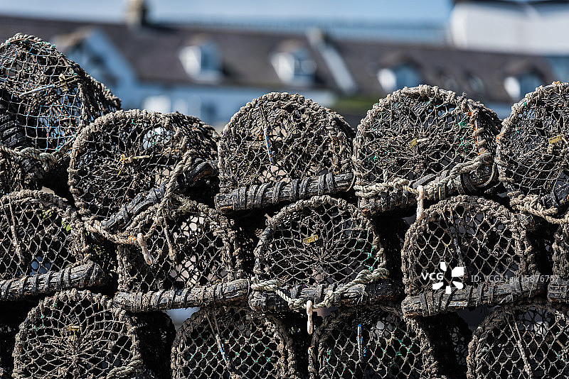 捕龙虾网图片素材