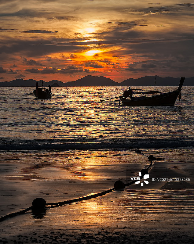 泰国甲米日落图片素材