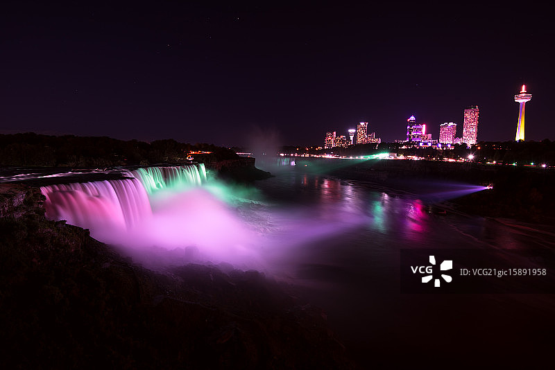 尼亚加拉夜景图片素材