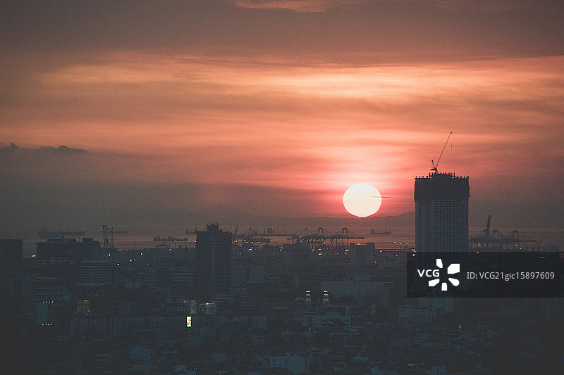 马尼拉的一天结束了图片素材