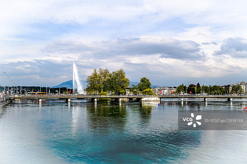 日内瓦，喷泉图片素材