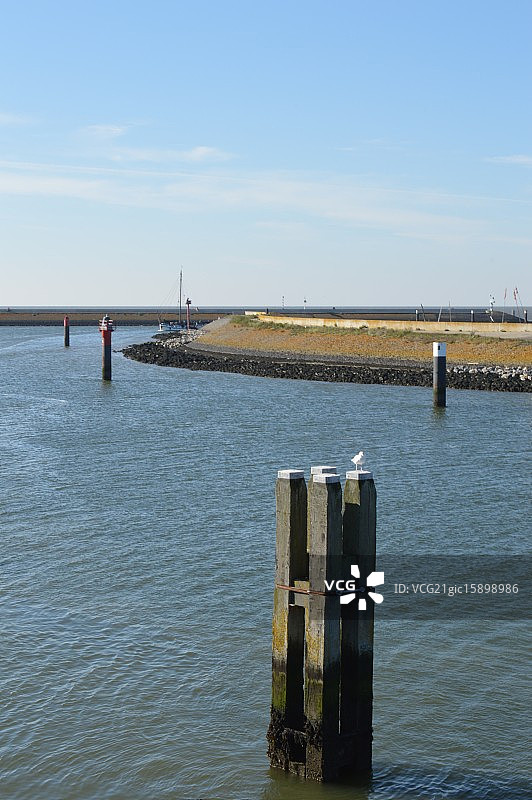 瓦登海的港口入口图片素材