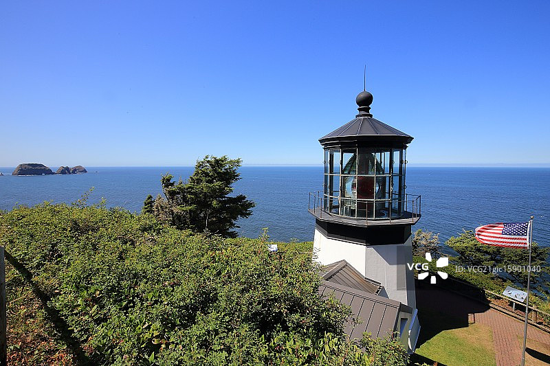 俄勒冈州梅尔斯角灯塔图片素材