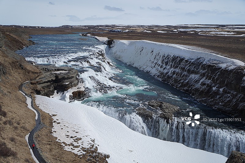 冰岛黄金瀑布图片素材