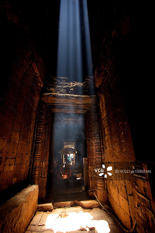 吴哥寺的神秘景象图片素材