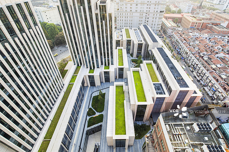 俯视外滩soho图片素材