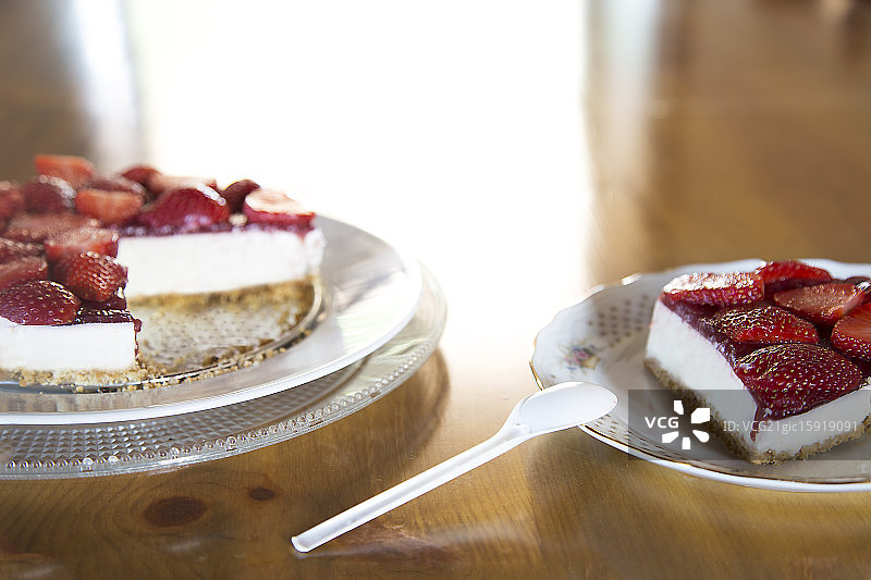 自制奶酪蛋糕图片素材