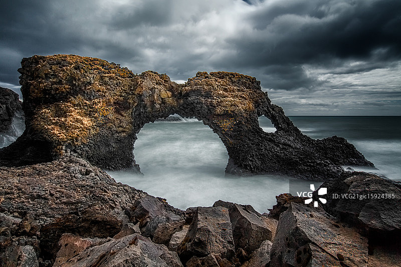 冰岛阿纳斯塔皮拱门图片素材